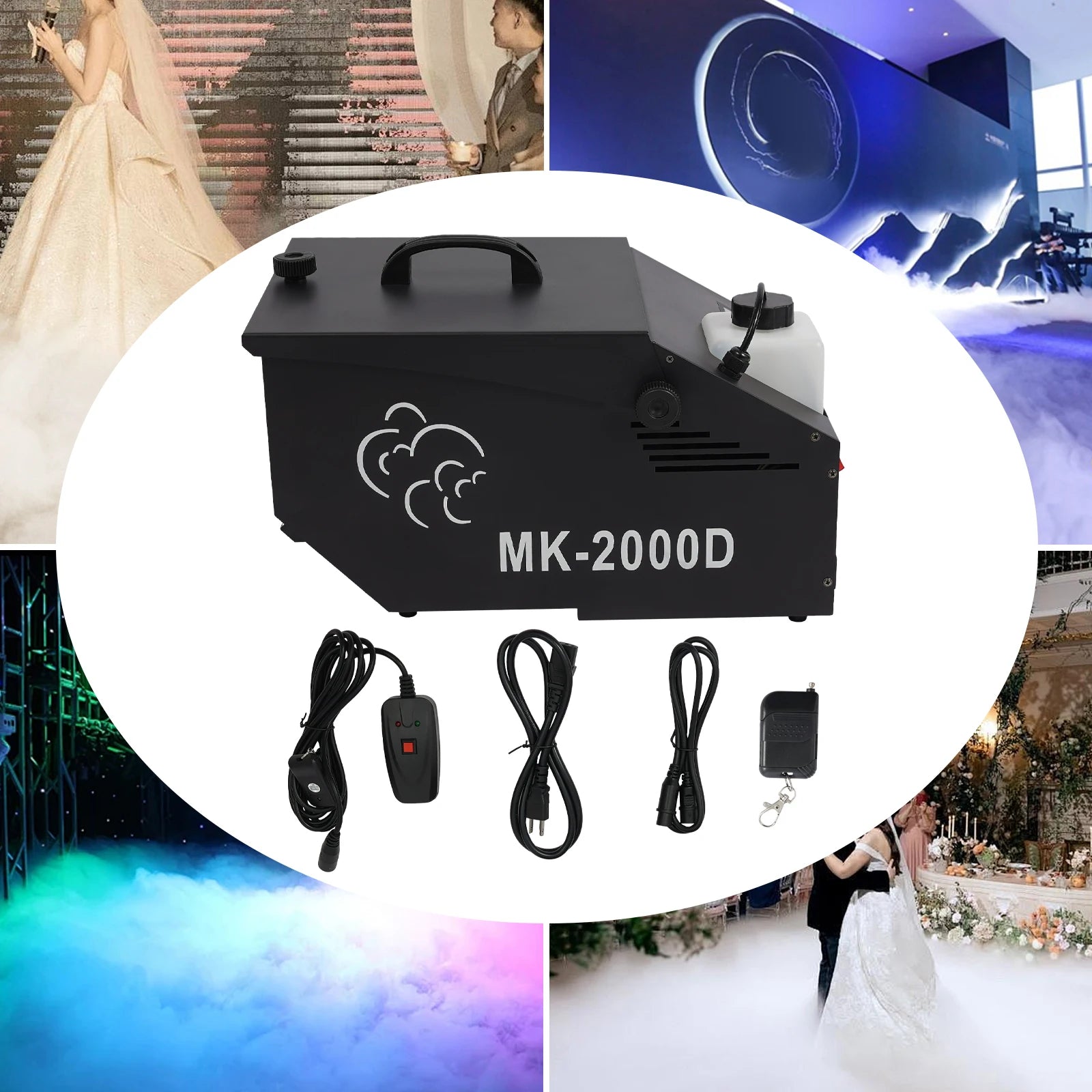 Low Lying Fog Machine 1200W with DMX & Wireless Remote