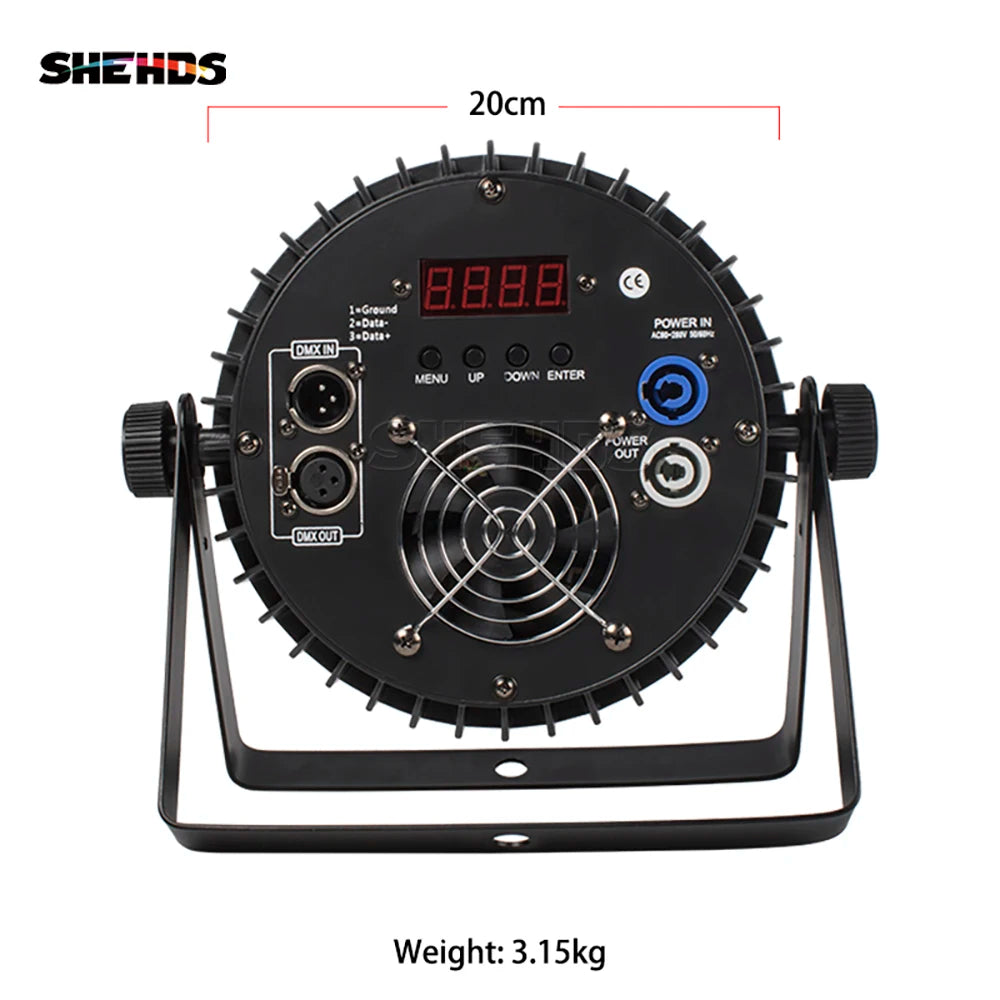 6-Pack Aluminum Alloy LED Flat Par Lights — RGBW DMX Stage Lighting System with Flight Case (18x18W or 18x12W)