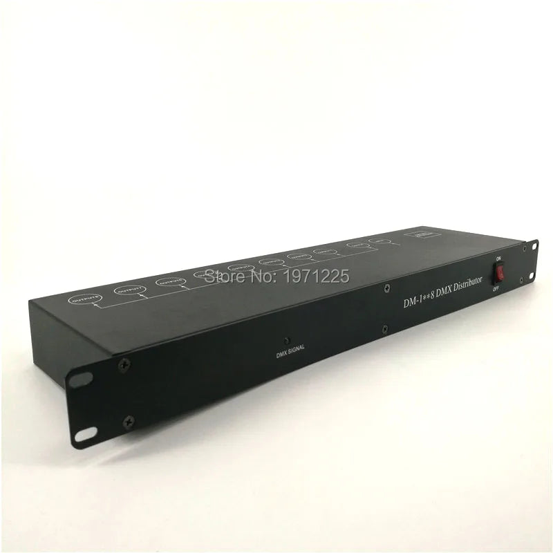 SHEHDS DMX512 Splitter — Professional 8-Way Light Signal Amplifier & Distributor for Stage Equipment