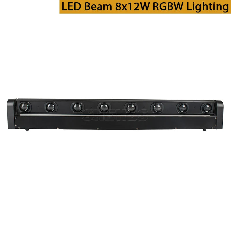 SHEHDS 8x12w Beam Moving Head RGBW 4in1 Bar Light For Stage Light Effect Professional DMX 512 Stage Light