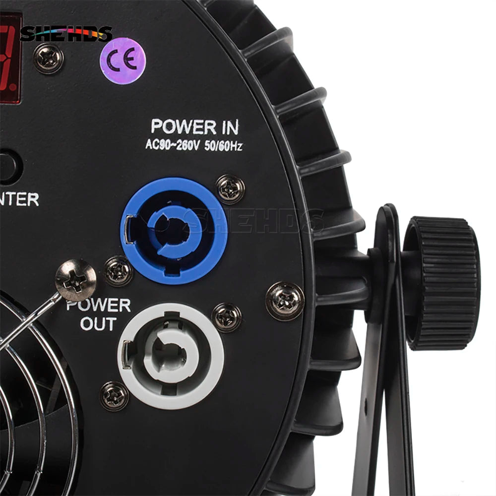 SHEHDS 4 Pcs LED Flat Par 18x12W RGBW/18x18W RGBWA+UV LED Lighting DMX512