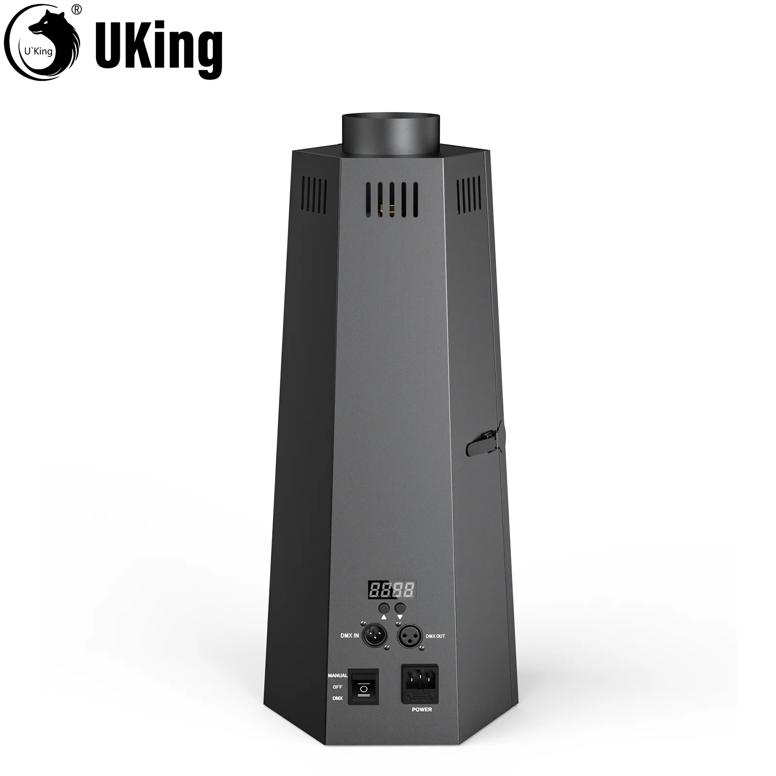 U`King 80W Flame Machine — True Fire Column with DMX512 & Remote for Outdoor Shows