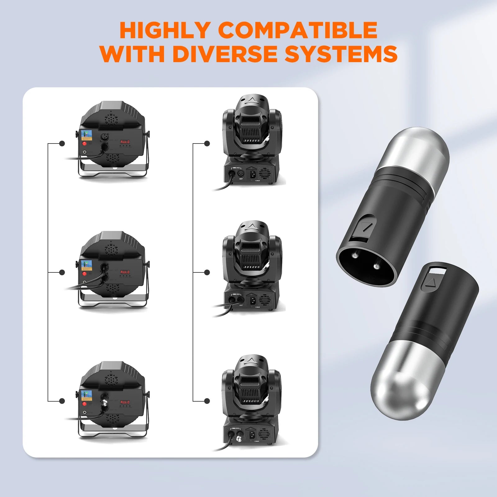 DMX Terminating Resistor 120 Ohm XLR 3-Pin — Signal Stabilizer for Stage Lighting (2/4/8/10 Pack)