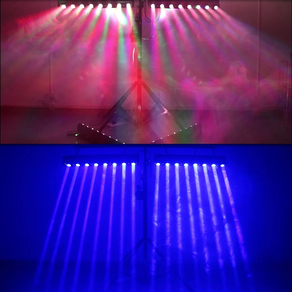 SHEHDS 8x12w Beam Moving Head RGBW 4in1 Bar Light For Stage Light Effect Professional DMX 512 Stage Light