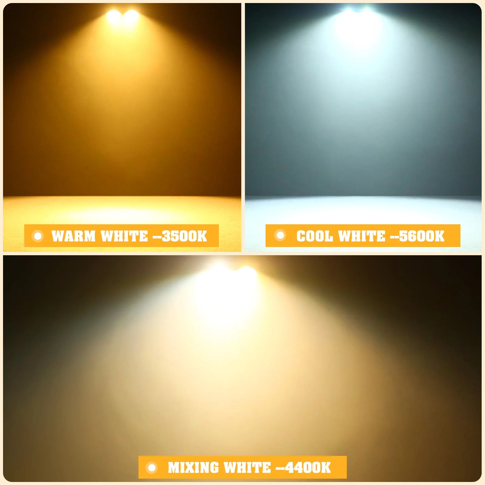 U'King 4-Pack 200W COB Blinder Lights — 2-Eyes LED Stage Par with DMX512 & Cool/Warm White for Clubs, Concerts & Events