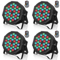 U'King 4PCS 36LED Par Light DMX512 RGB LED Uplights Battery Powered Uplighting Rechargeable Stage Light