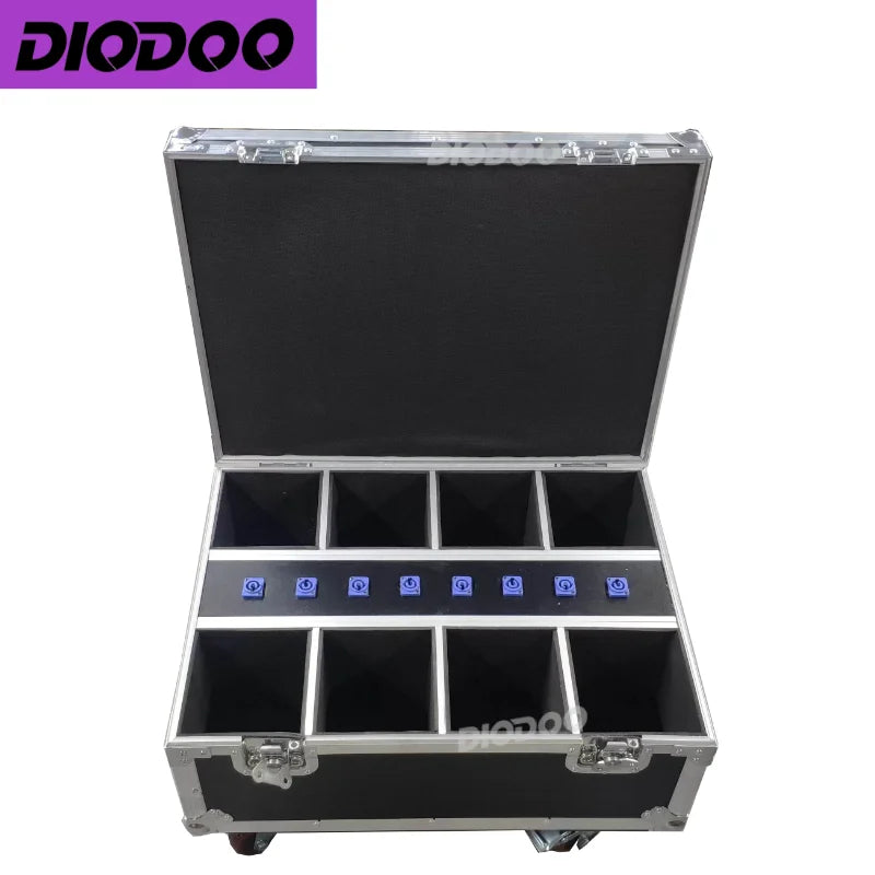 1-8pcs Wireless Battery Powered Par Light 6x18W RGBWAUV 6 in 1 Flightcase Remote Control Portable Par LED Stage Effect Light