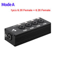 TITAK XLR Audio Splitter 1x4 3-Pin Balanced — 1 Input 4 Output Signal Distribution (No Power Needed)