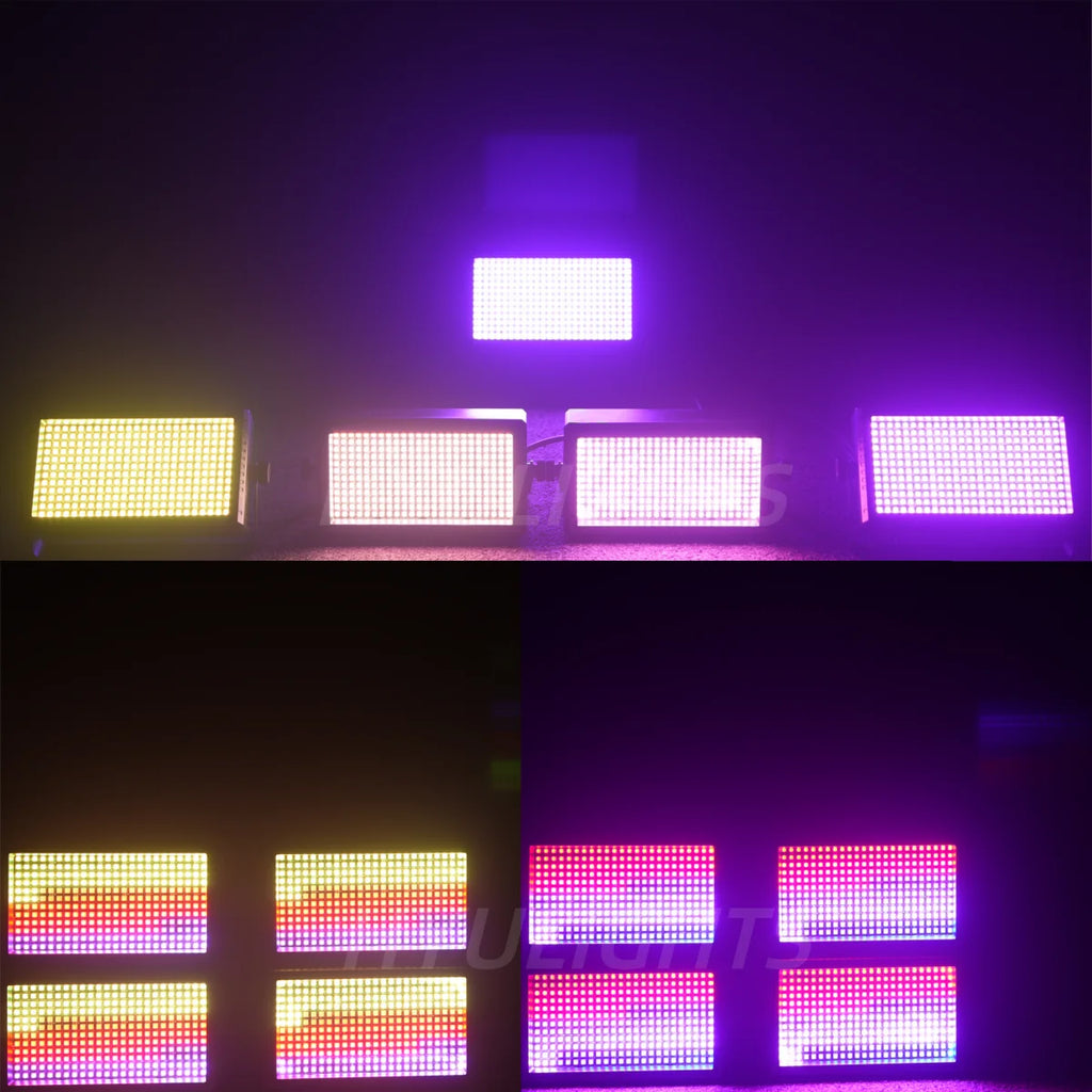 60W RGB LED Wireless Strobe System with Controller — 48 Zone DMX Stage Lighting with Auto/Sound/Master-Slave Modes (1pc, 2pc, or 4pc Bundle)