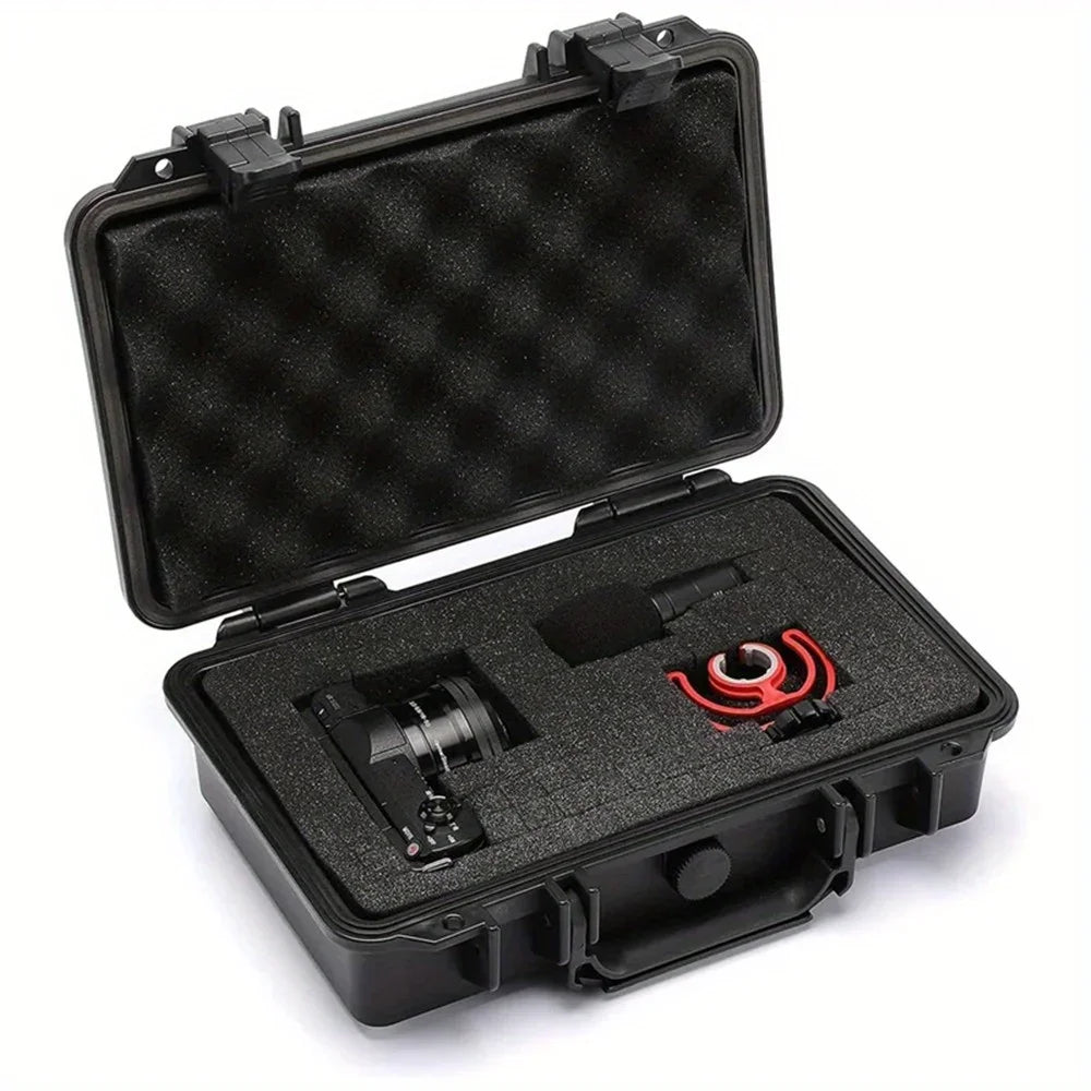 Waterproof Hard Carry Case with Pre-Cut Sponge — Impact Resistant Tool Storage Organizer (4 Sizes)