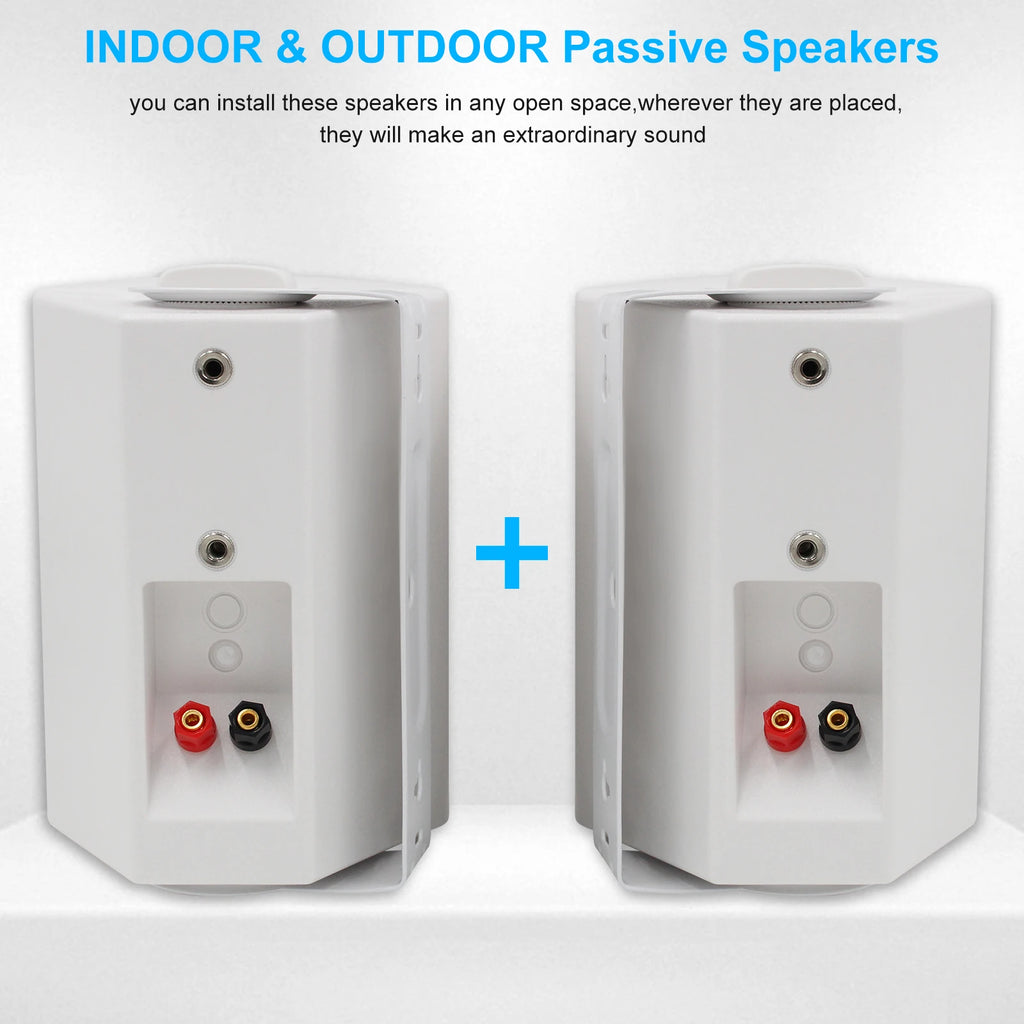Herdio 2PCS Outdoor Speakers 300W 5.25" Waterproof — Weatherproof Patio Speakers with Bluetooth & Speed-Lock Mounting