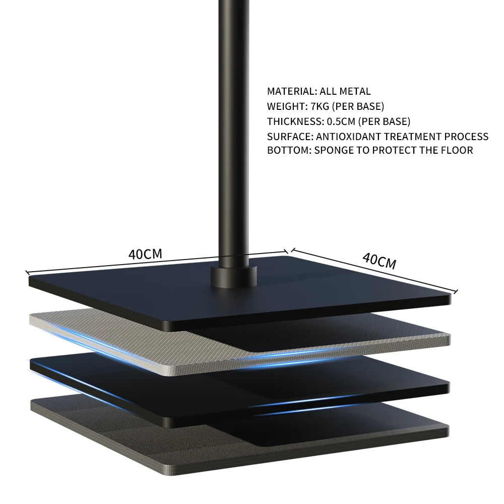 Heavy Duty Backdrop Stand 7.9x9.8ft — Photo Background Support with Wheels & Double Crossbar Options
