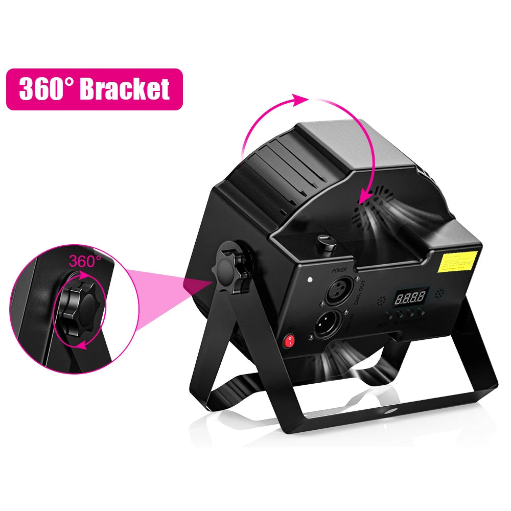 U'King 4PCS 36LED Par Light DMX512 RGB LED Uplights Battery Powered Uplighting Rechargeable Stage Light