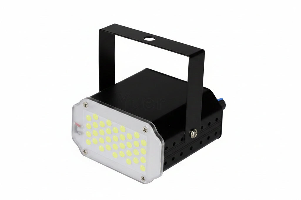 YUER 36 LED White Strobe Light — Sound Activated, Speed Control, Remote + Auto Modes (DJ/Disco/Party/Stage)