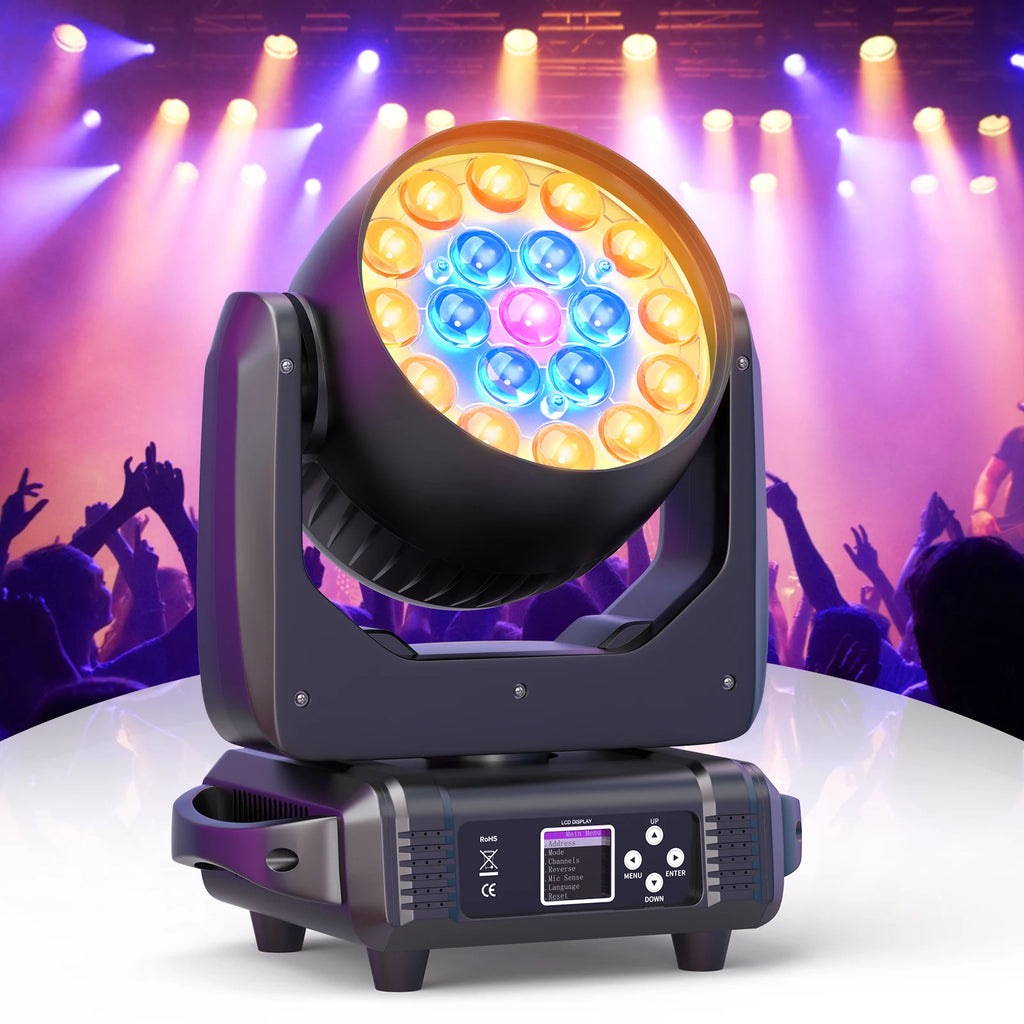 SHEHDS 4 in 1 LED Light DMX512 RGBW or RGBWAUV Color Mixing