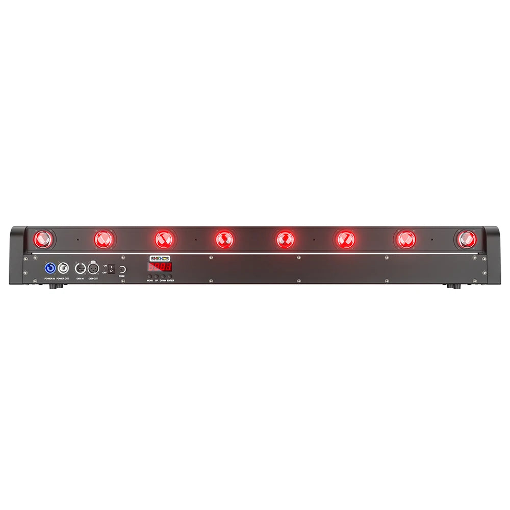 SHEHDS 8x12W RGBW Multicolor LED Bar Beam Moving Head Light With Flight Case Fast Shipping For DJ's Sets Venue Strong Daylight