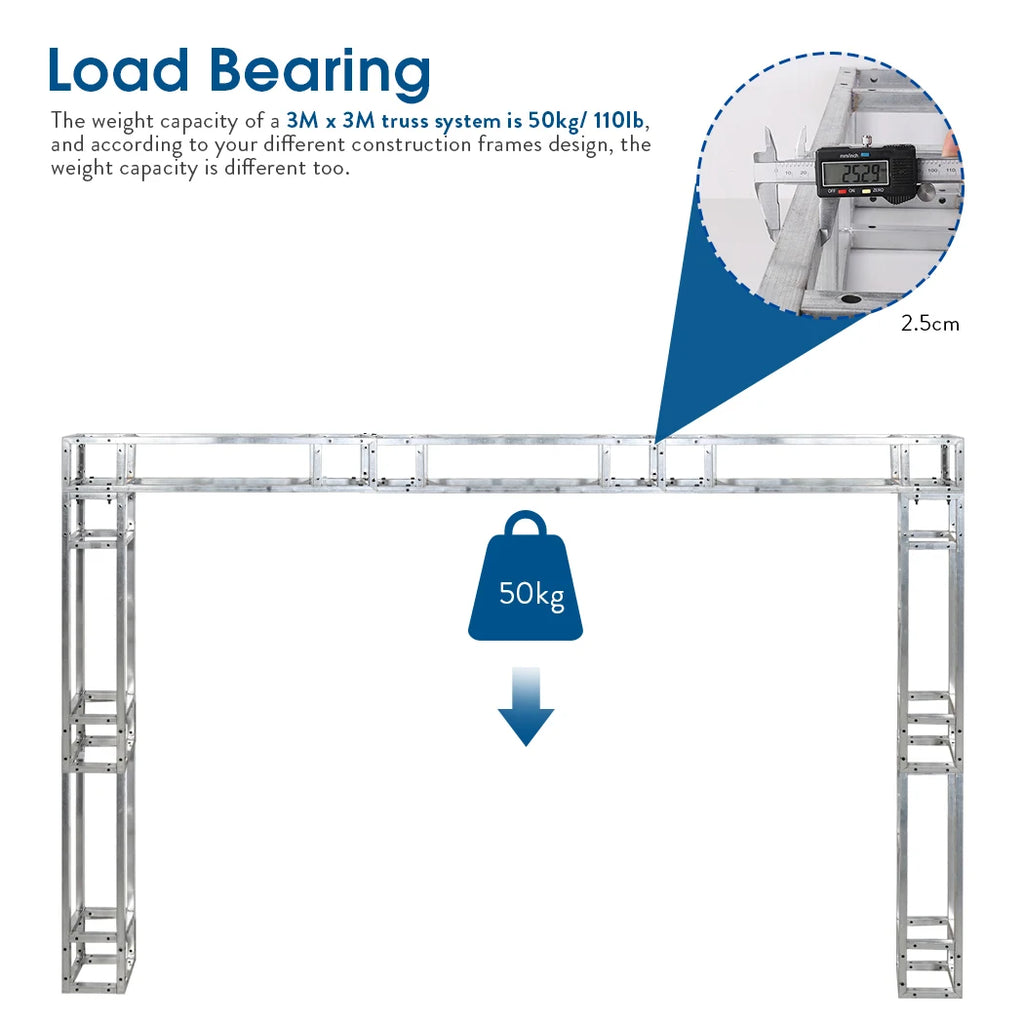3 Pcs Set Iron Square Segments Truss Tower, Stage Club, DJ Lighting Frame, Perform Show Supports