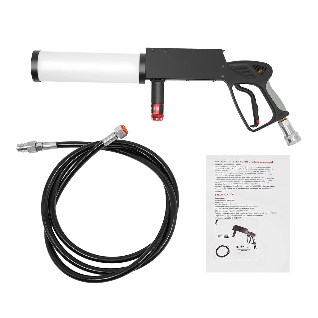 Handheld CO2 Fog Gun with Color-Changing LED — Smoke Cannon for Concerts & Parties