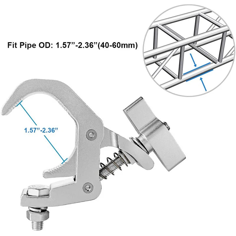 10 pcs Aluminum Alloy Stage Lights Hook Heavy Duty Light Clamp Holder f
