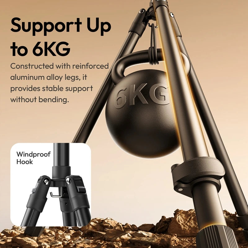 Heavy Duty 2.7M Metal Light Stand — Professional Tripod for Studio & Stage Lighting