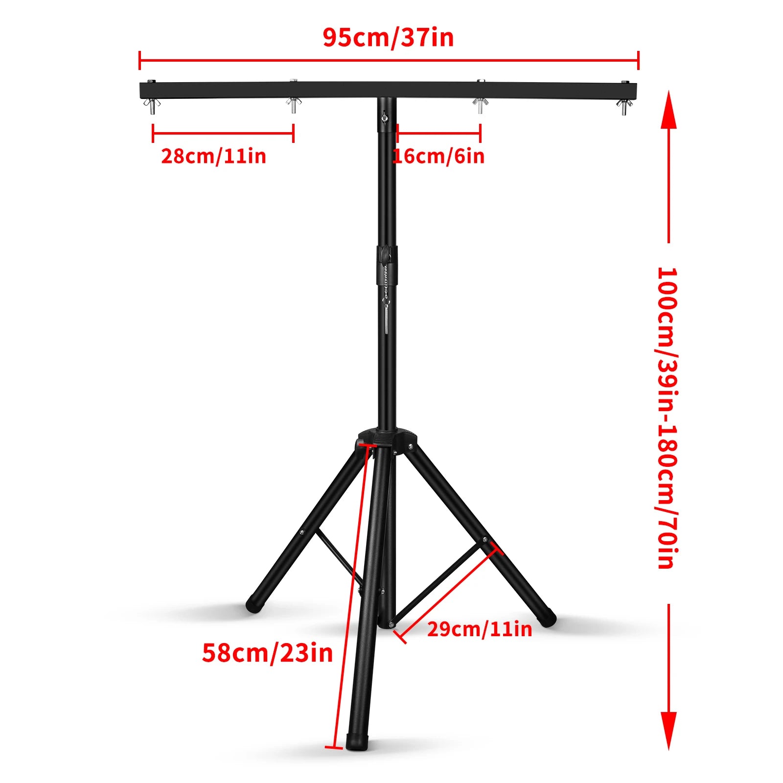DJ Lighting Adjustable Tripod Stand Height Adjustment From 39inch to 70inch