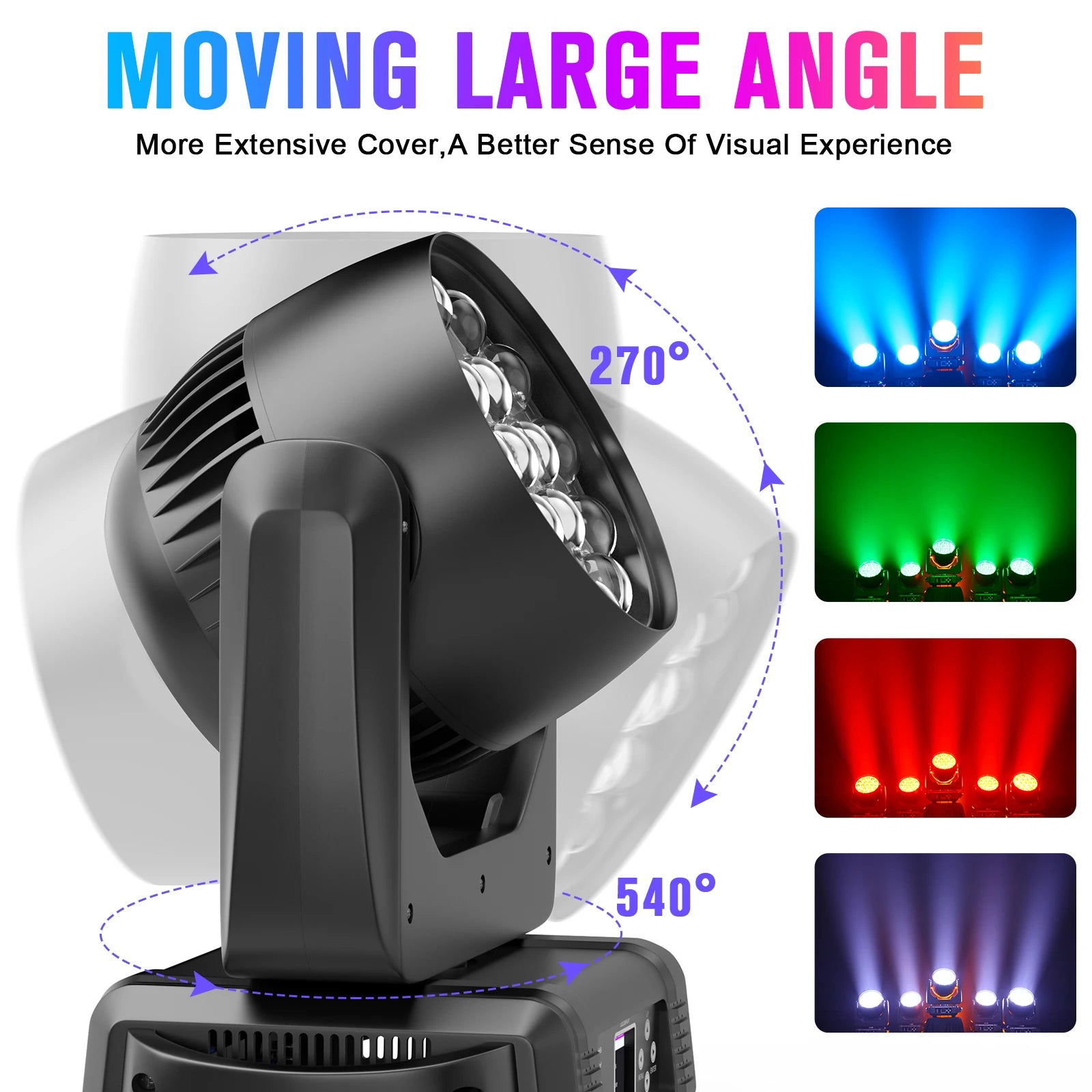 SHEHDS 4 in 1 LED Light DMX512 RGBW or RGBWAUV Color Mixing