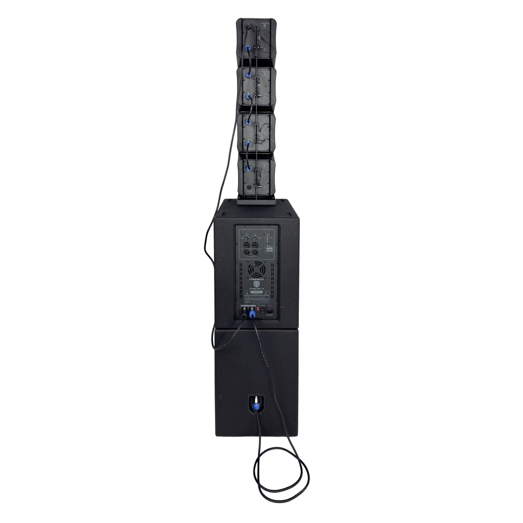 PRORECK 8000W Line Array PA System Bundle with Dual 12" Subwoofers