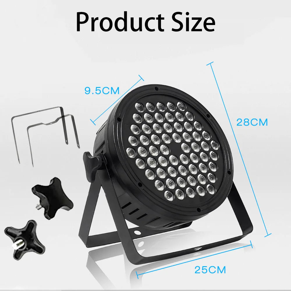 8 PCS 60 LED Par Light Stage Light DMX512 Sound-Activated