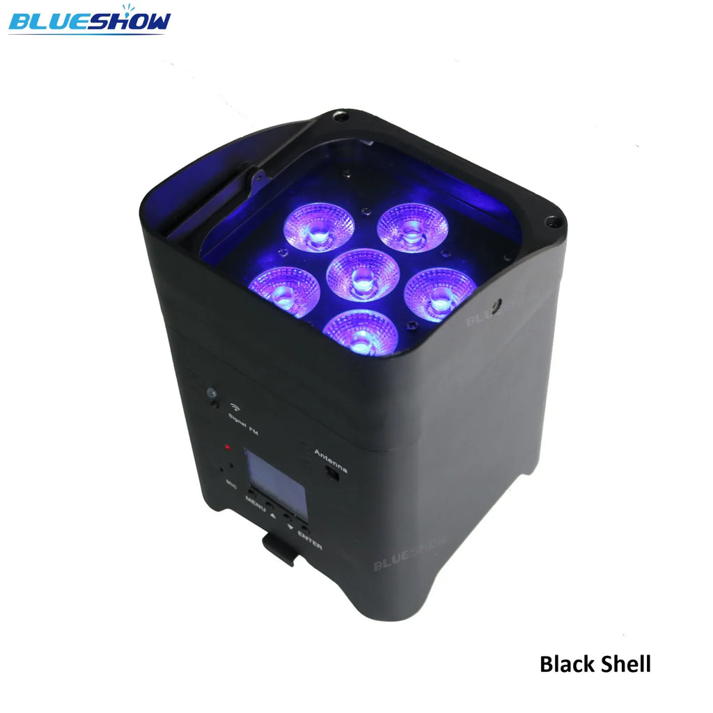 4 pcs Wireless Battery Par Lights with Bag 6x18W 6 in 1 Remote