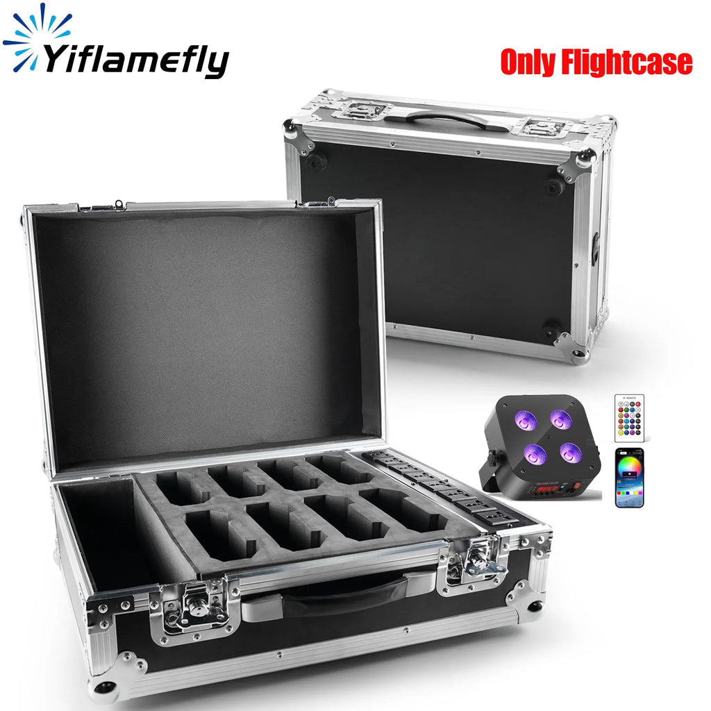 Yiflamefly Gator Case For 8 Pcs Mini Rechargeable LED Par Lights