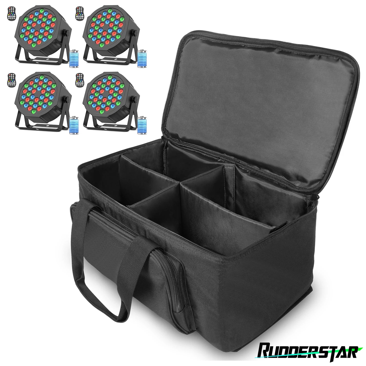 Par Light Bag Waterproof Storage Bag for（4）18*18*10CM Par Light Stage Lighting