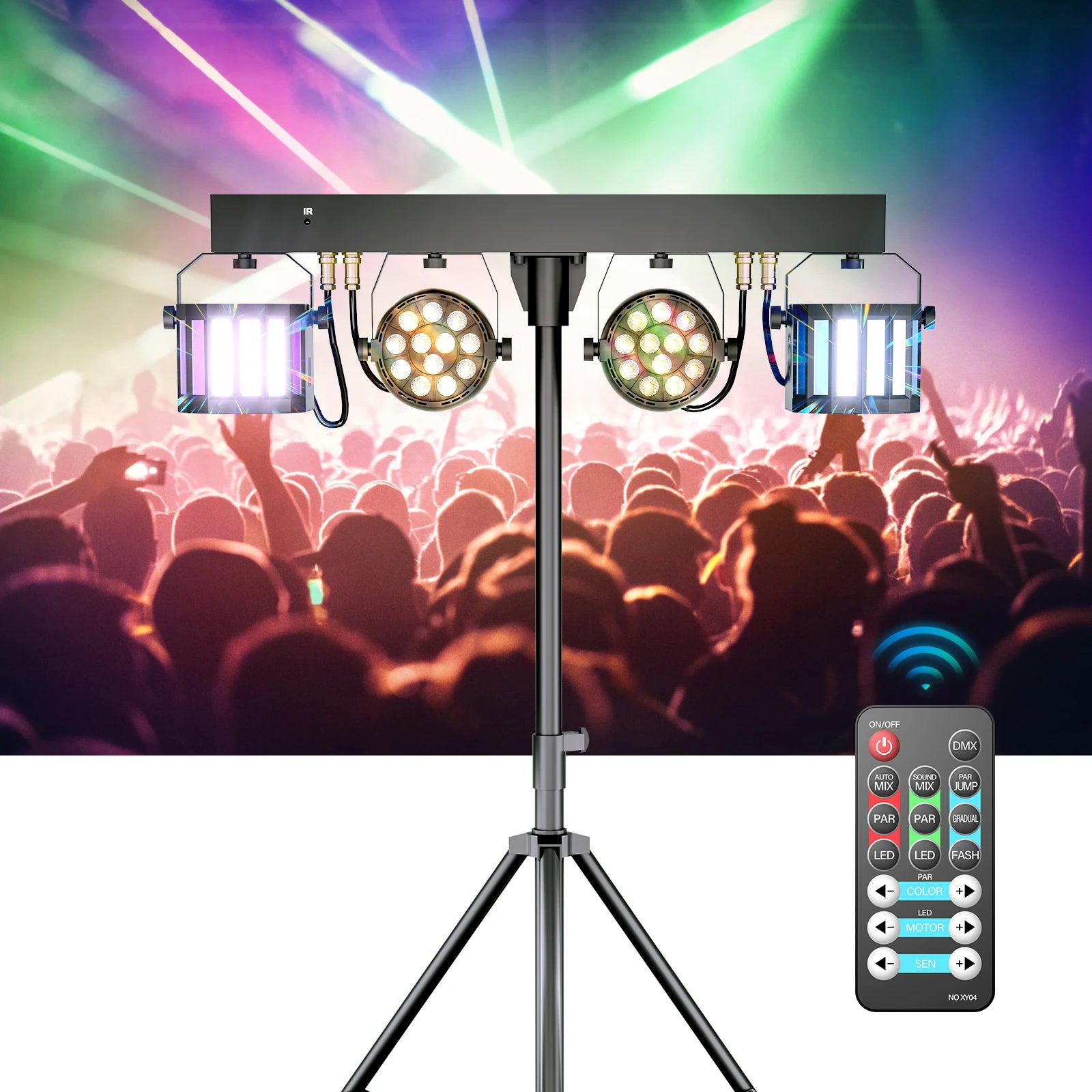 Somspot 2-in-1 RGBW Stage Light — Par + Sword Beam Combo with Stand