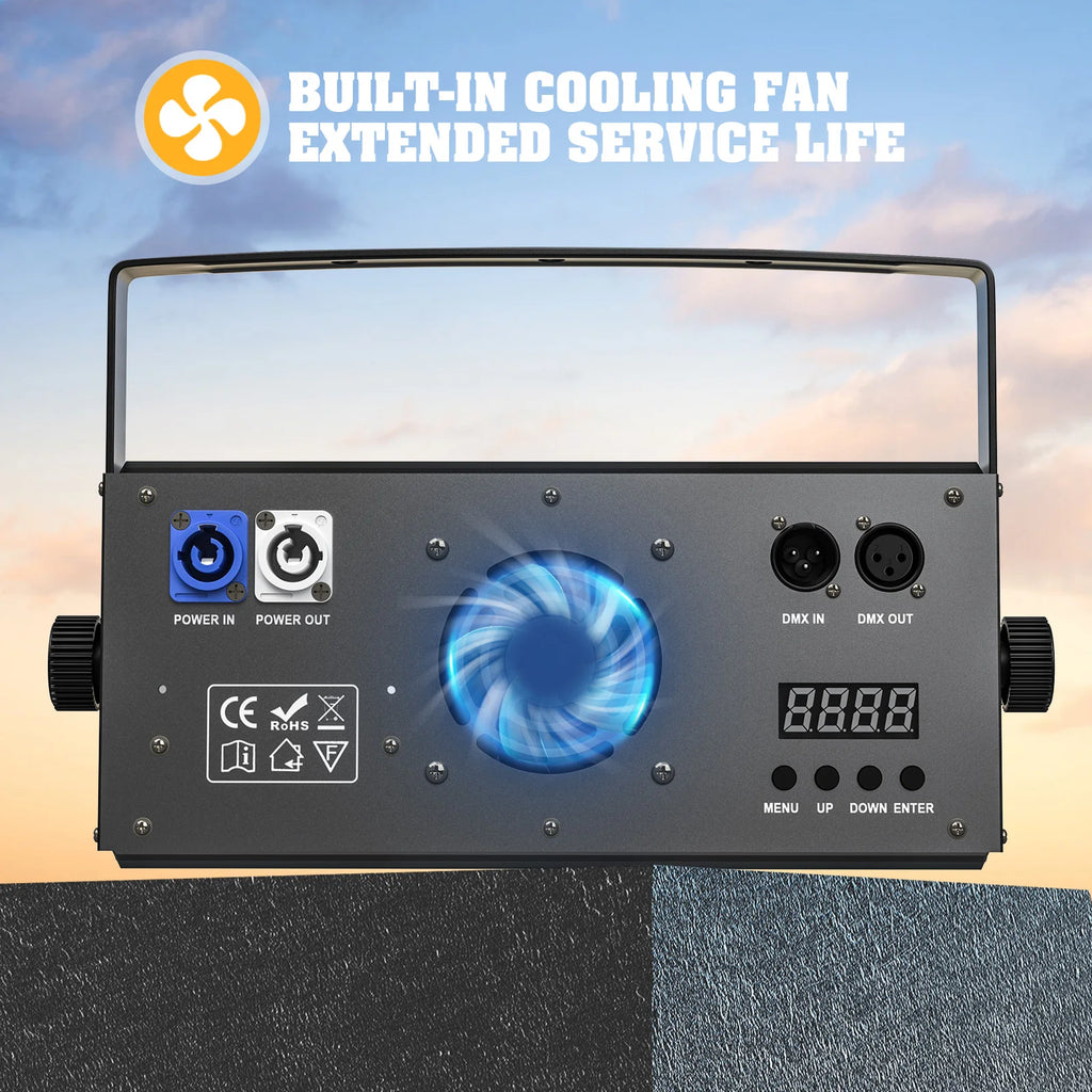 U'King 4-Pack 200W COB Blinder Lights — 2-Eyes LED Stage Par with DMX512 & Cool/Warm White for Clubs, Concerts & Events