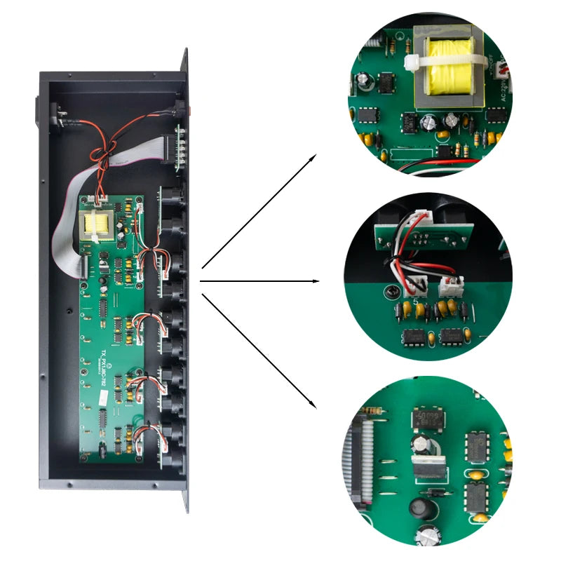 8CH DMX Splitter — DMX512 Signal Amplifier & Distributor for Stage Lighting (2 In / 8 Out)