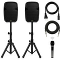 Portable Bluetooth PA System 8" with Wireless Microphone & Dual Speakers — Waterproof Battery-Powered for Parties & Karaoke