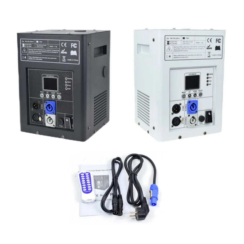 Blueshow Ti Powder Cold Spark Machine 750W — 4-Pack with Flight Case for Weddings & Stage