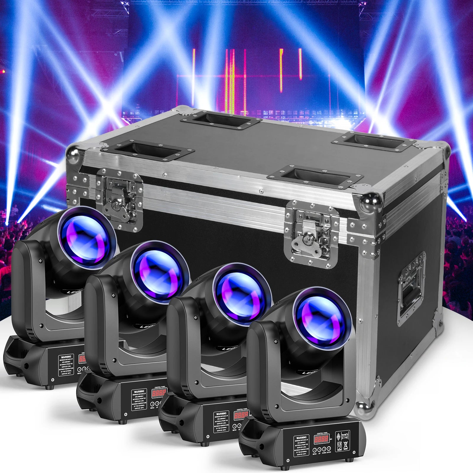 Gator Flight Case for (4) 150W Beam Moving Head Light Stage Light Heavy-Duty