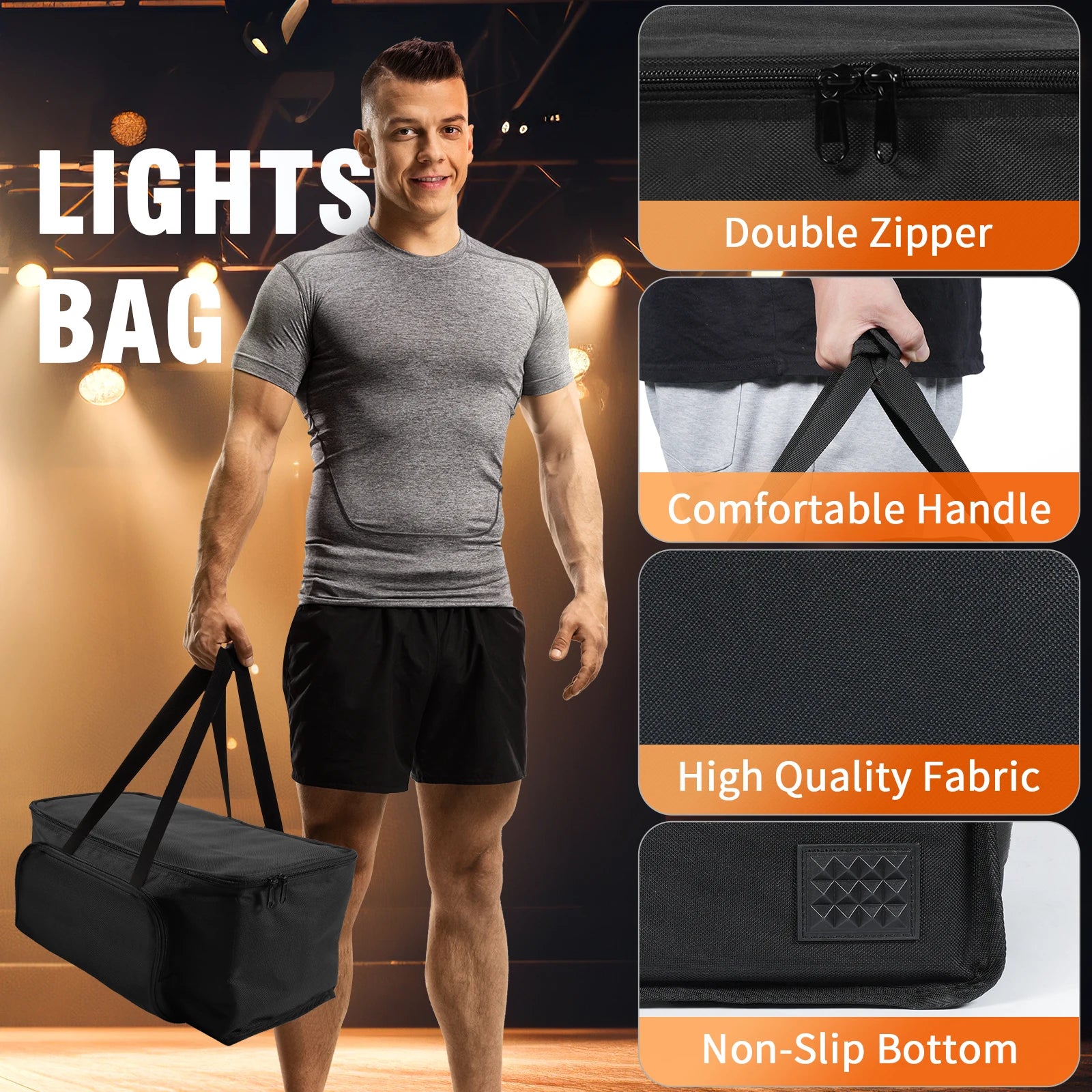 Par Light Bag 600D Waterproof For 4Pcs 18*18*10CM Par Light