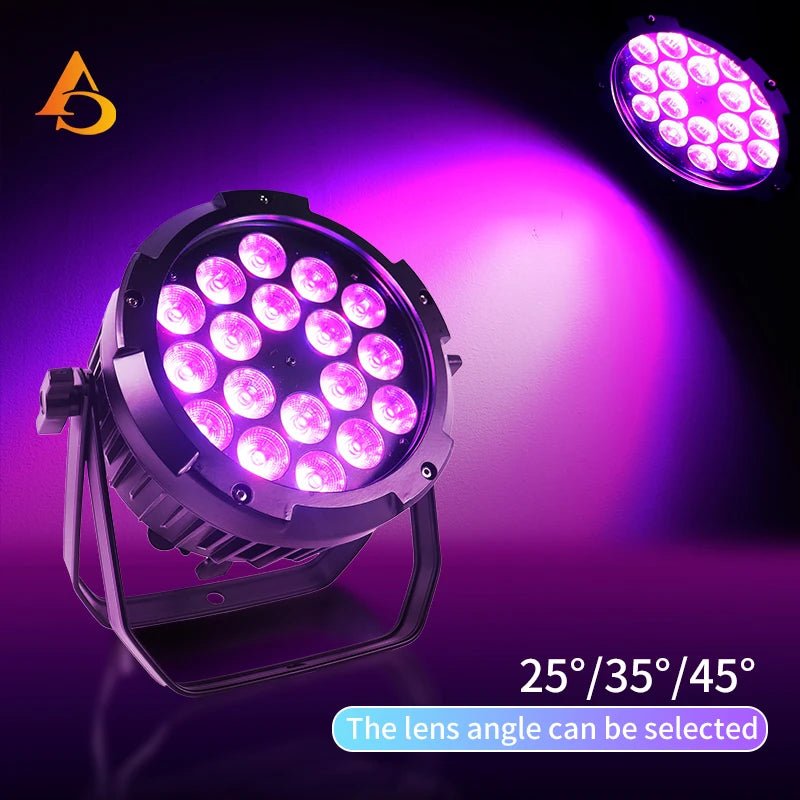 200W Outdoor Waterproof LED Par Light — RGBWA+UV 6-in-1 DMX Stage Light