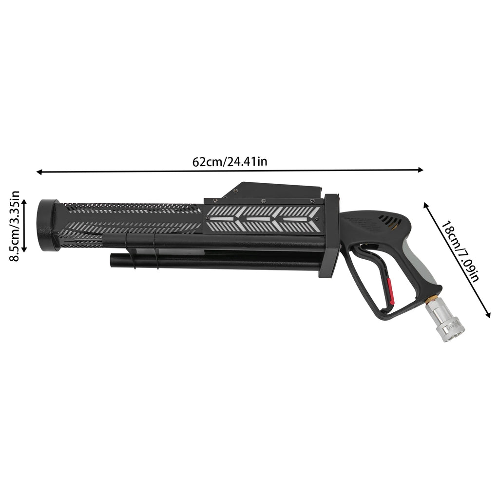 Gatling CO2 Fog Machine LED RGB Light Handheld Smoke Cannon Atmosphere Effect Fogger