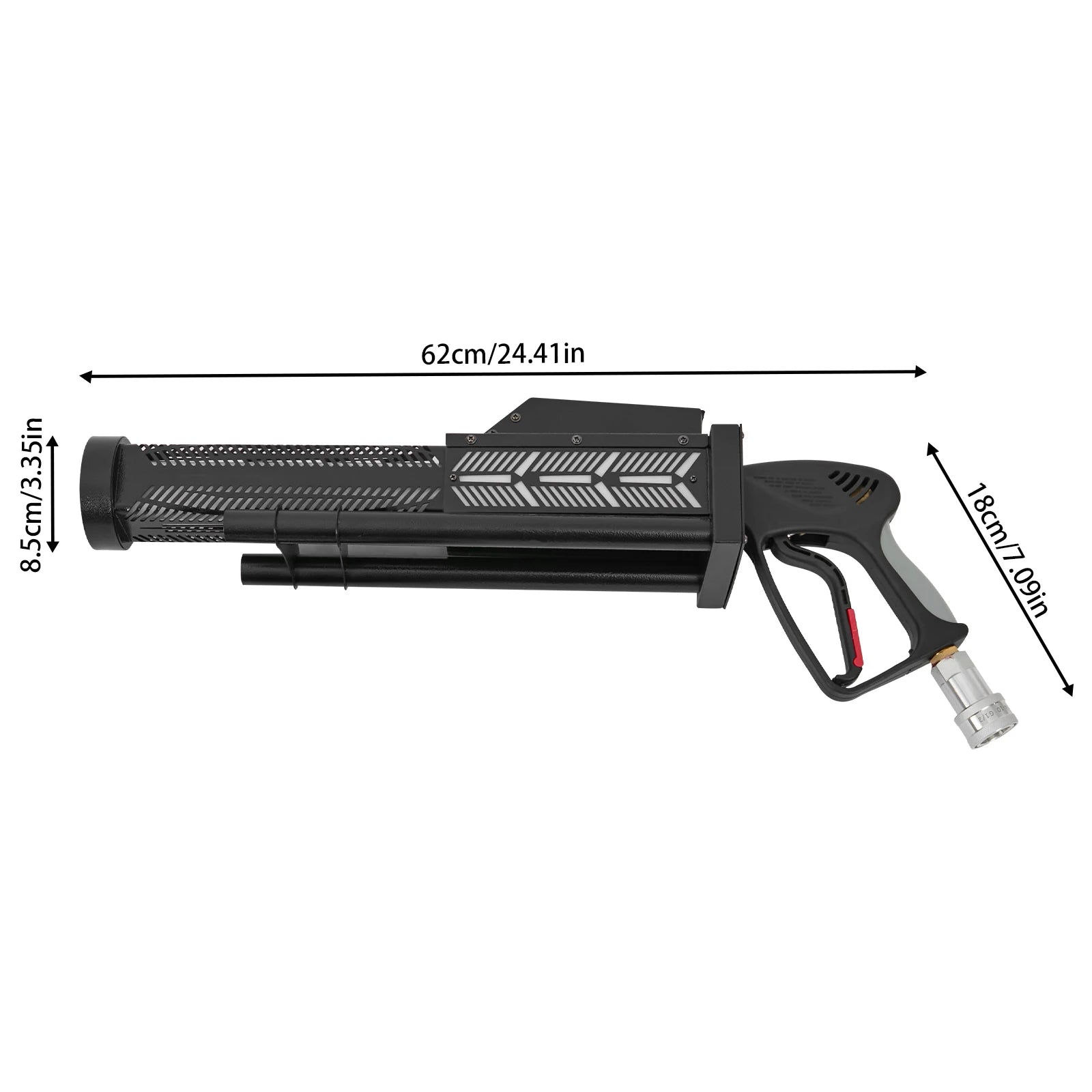 Gatling CO2 Fog Machine LED RGB Light Handheld Smoke Cannon Atmosphere Effect Fogger