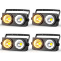 U'King 4-Pack 200W COB Blinder Lights — 2-Eyes LED Stage Par with DMX512 & Cool/Warm White for Clubs, Concerts & Events