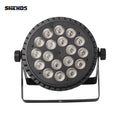 SHEHDS 4 Pcs LED Flat Par 18x12W RGBW/18x18W RGBWA+UV LED Lighting DMX512