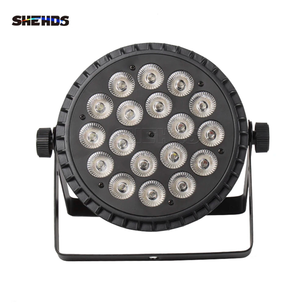 SHEHDS 4 Pcs LED Flat Par 18x12W RGBW/18x18W RGBWA+UV LED Lighting DMX512