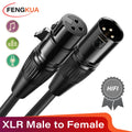 3-Pin XLR Male to Female Microphone Cable — Balanced Audio Cord for Mixers, Amplifiers & Speakers (0.5m–10m)