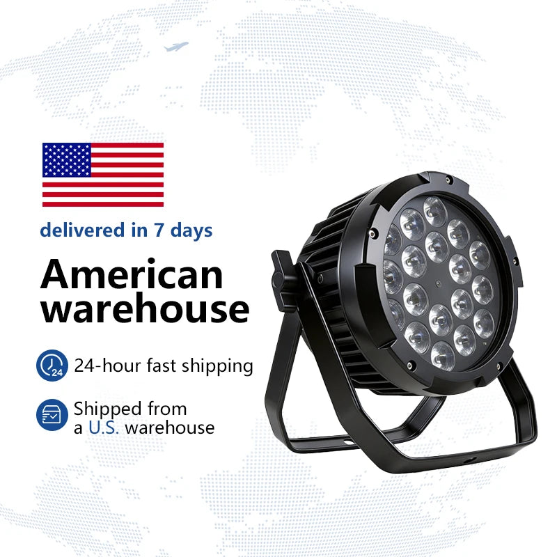 200W Outdoor Waterproof LED Par Light — RGBWA+UV 6-in-1 DMX Stage Light