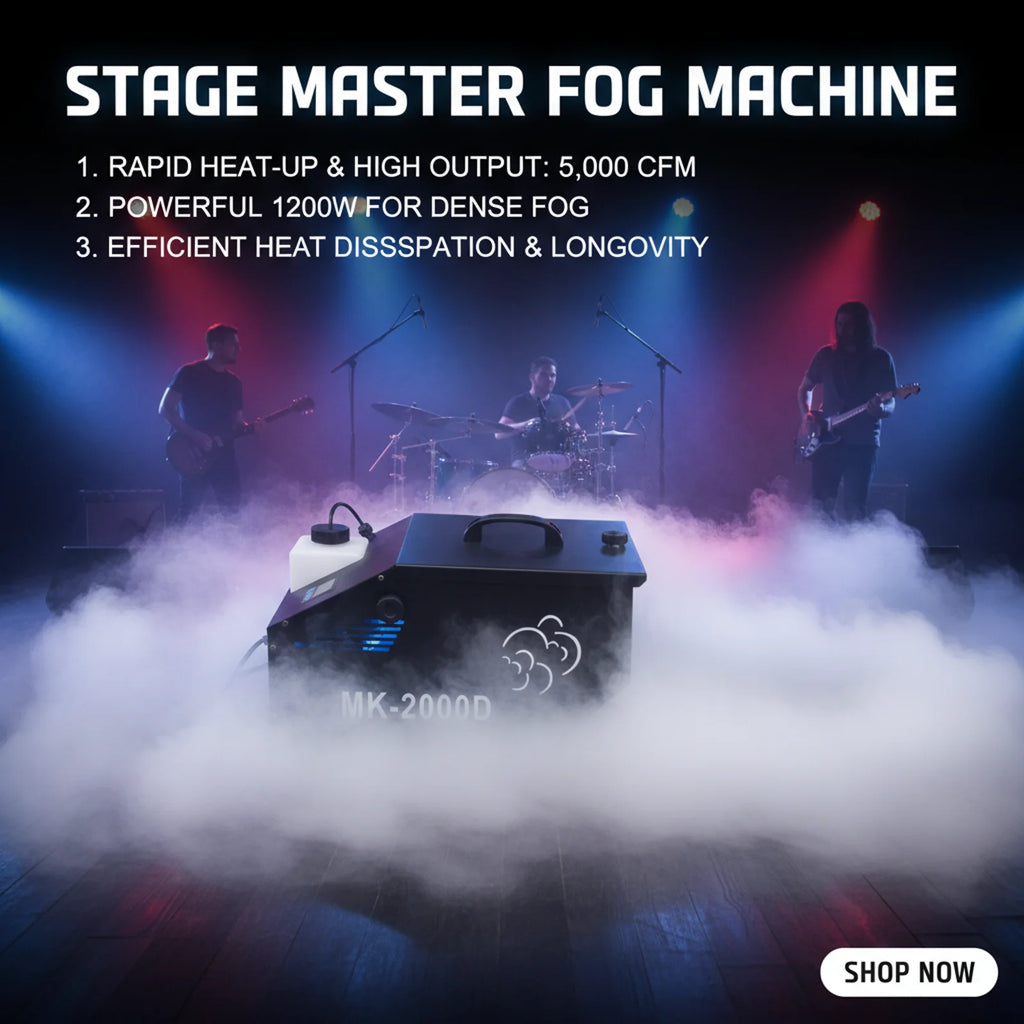 Low Lying Fog Machine  — DMX & Remote Control for Weddings & Stage