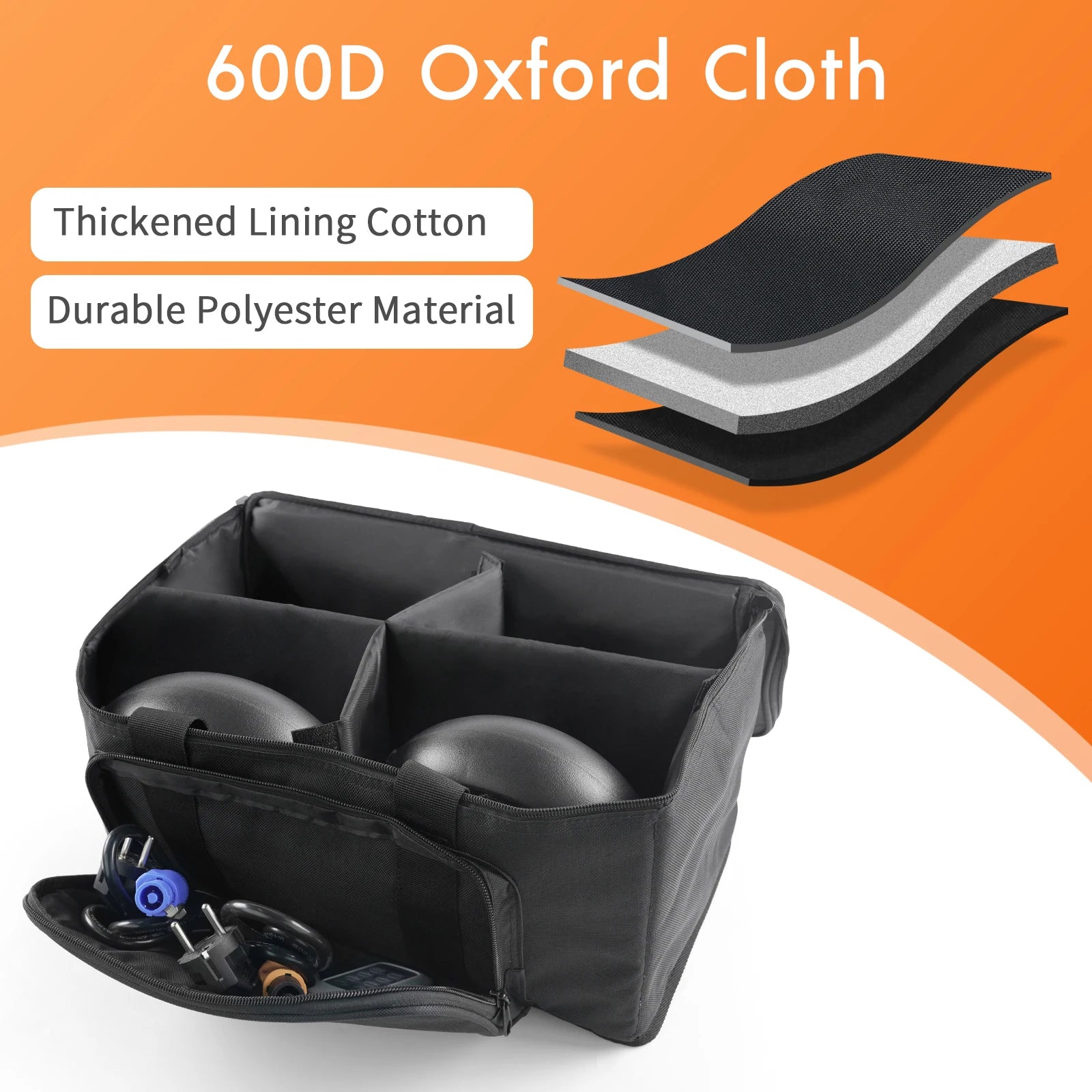 Par Light Bag 600D Waterproof For 4Pcs 18*18*10CM Par Light