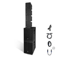 PRORECK 8000W Line Array PA System Bundle with Dual 12" Subwoofers