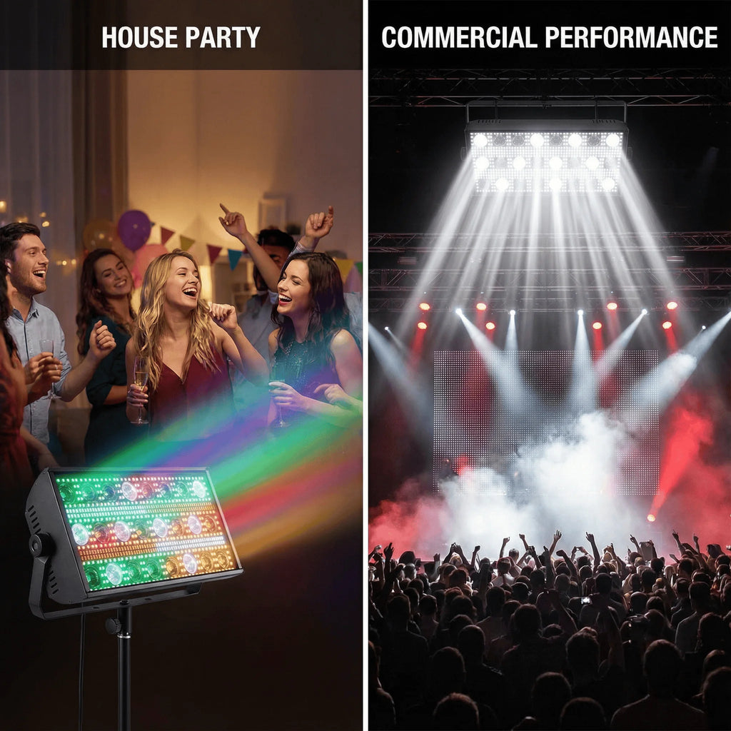 4-Pack 300W LED Beam & Strobe Stage Lights — Professional RGBW 4-in-1 Wash Lights with DMX512 & 67 Auto Effects